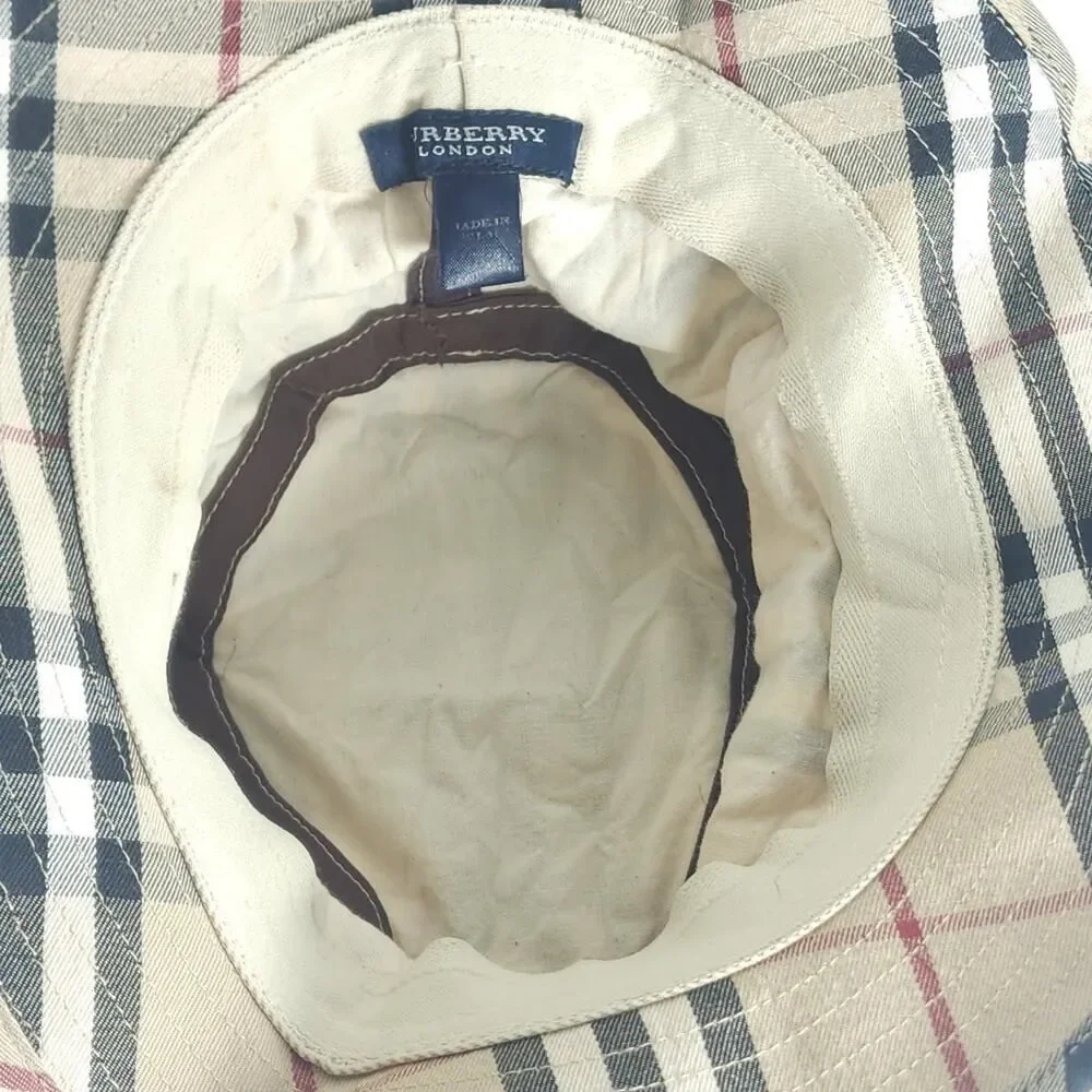 Burberry Women's Vintage Nova Check Medium Cotton Plaid Bucket Hat England